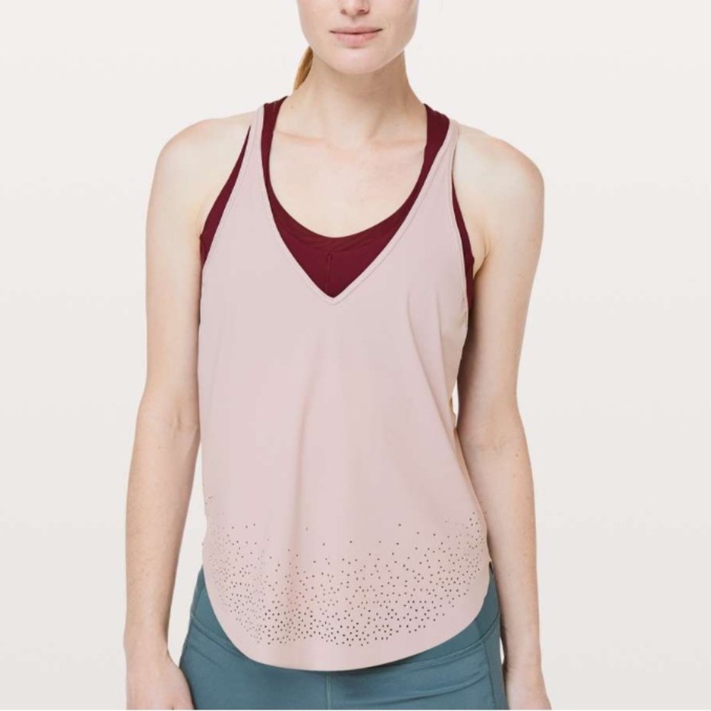 Lululemon Set Free Run Tank Smoky Blush